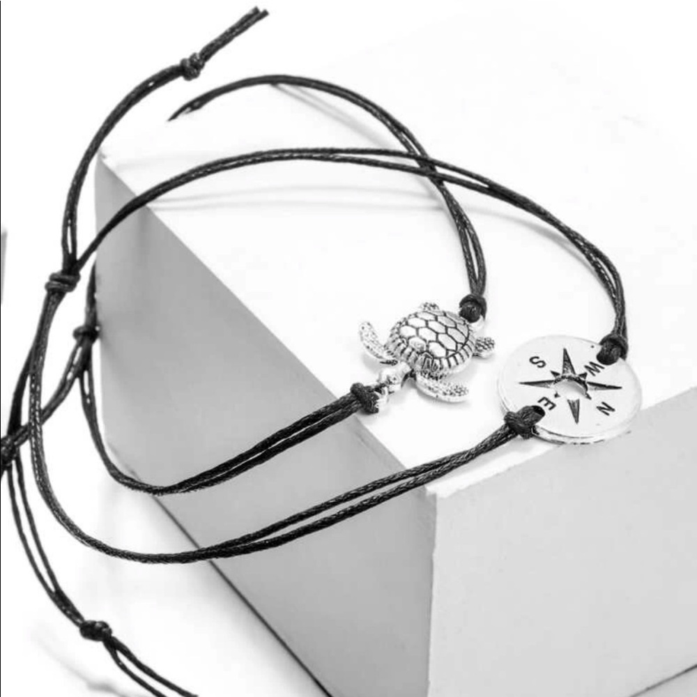 3/$30 Turtle & Compass Rose Anklet Set - Picture 4 of 6